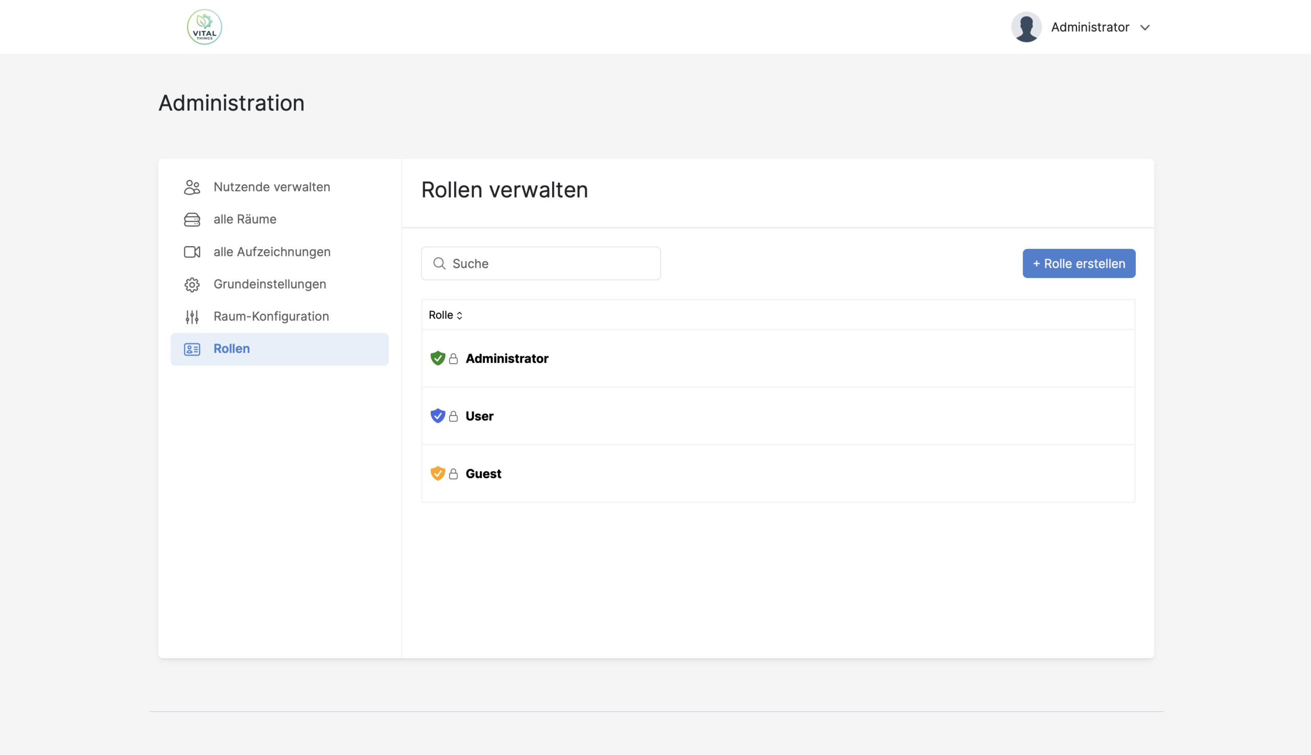 Administration – Aufzeichnungen